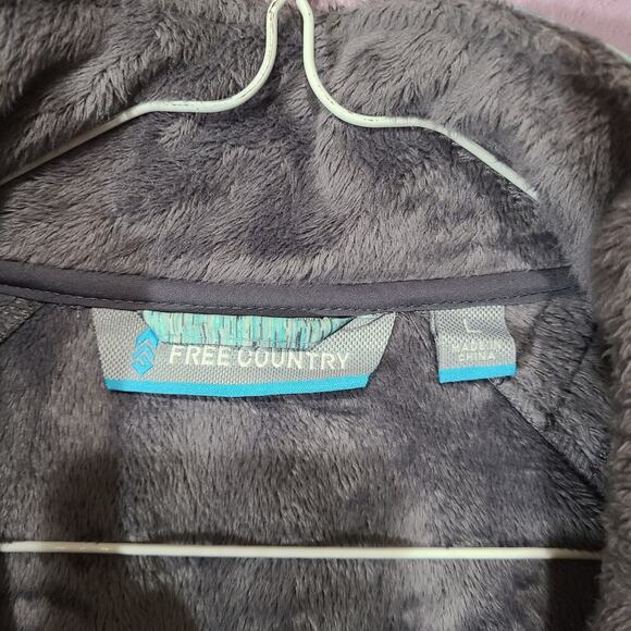 Women's Large L Free Country Faux Fur Lined Soft Shell Hooded Winter Coat Jacket - Picture 5 of 9